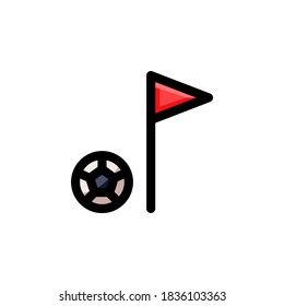 Football Icon Filled Outline Sport Illustration Logo Vector
