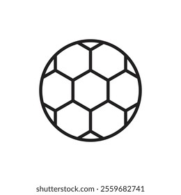 Football icon Flat art in black and white isolated