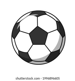 Football icon in flat style isolated on white background. Sport and fitness symbol stock vector illustration.
