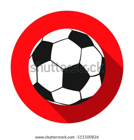 Football icon in flat style isolated on white background. Sport and fitness symbol stock vector illustration.