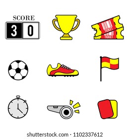 Football icon flat vector
