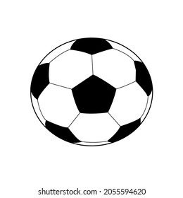 Football icon. Flat vector illustration icon in black on white background. Eps 10