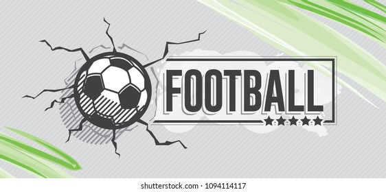 Football icon and grunge, watercolor background