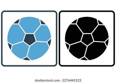 Football icon illustration. icon related to sport. Solid icon style. Simple vector design editable