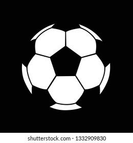 football icon isolated on black background soccer ball pictogram vector illustration EPS10