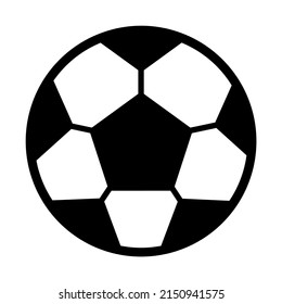 Football icon isolated on white background, soccer ball, vector illustration