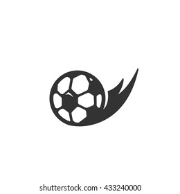 Football icon isolated on a white background. Logo silhouette design template. Simple symbol concept in flat style. Abstract sign, pictogram for web, mobile and infographics - stock vector