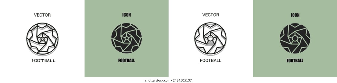 Football icon line. Football vector illustration.