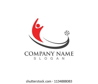 Football icon logo vector template