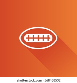 Football icon in Metro user interface color style. Sport American team