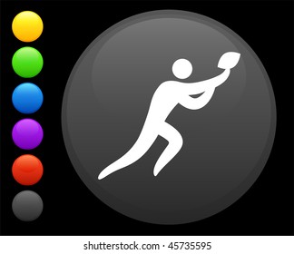 football icon on round internet button original vector illustration 6 color versions included
