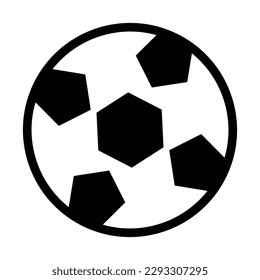 Football icon on a white background, vector art illustration