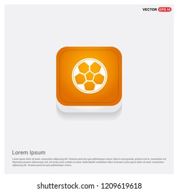 Football Icon Orange Abstract Web Button - Free vector icon