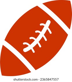 football icon red with stitches 