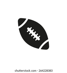 The football icon. Rugby symbol. Flat Vector illustration