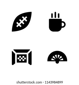 football icon set. football, fan and cup vector icon for graphic design and web