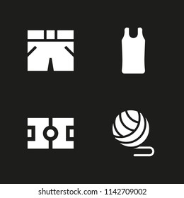 football icon set. football field, shorts and sport shirt vector icon for graphic design and web