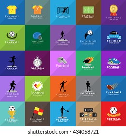 Football Icon Set - Isolated On Mosaic Background. Vector Illustration, Graphic Design.For Web, Websites, Print, Presentation Templates, Mobile Applications And Promotional Materials