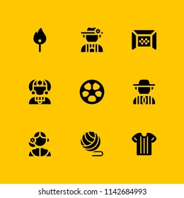 football icon set. football, match and ball vector icon for graphic design and web