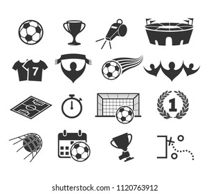 Football icon set vector