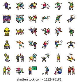 Football icon set vector eps10