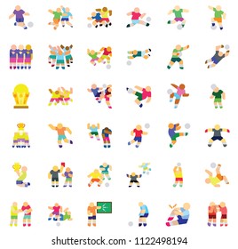 Football icon set vector eps10