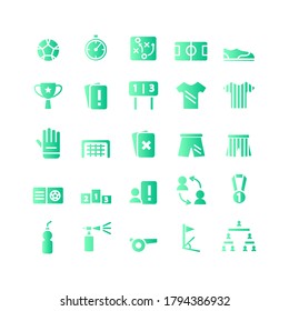 Football icon set vector gradient for website, mobile app, presentation, social media. Suitable for user interface and user experience