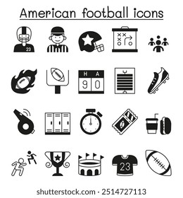 Football icon set vector illustration graphic design