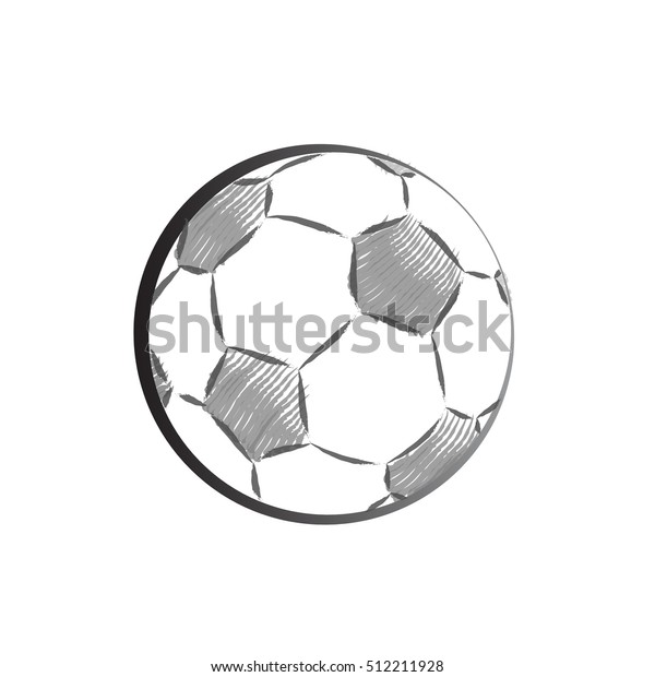 Football Icon Sketch Soccer Ball Drawing Stock Vector Royalty Free