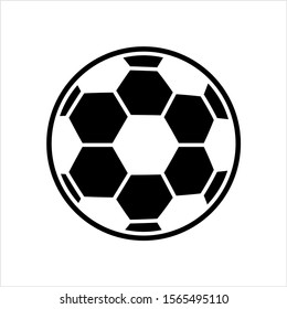 Football Icon, Soccer Ball Design Vector Art Illustration