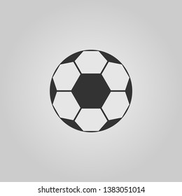 Football icon. Soccer ball isolated on white background. Flat style. Vector illustration.