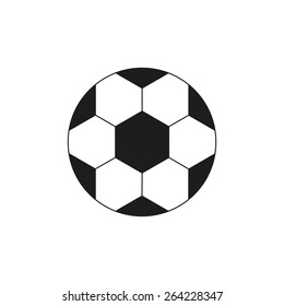 The football icon. Soccer symbol. Flat Vector illustration