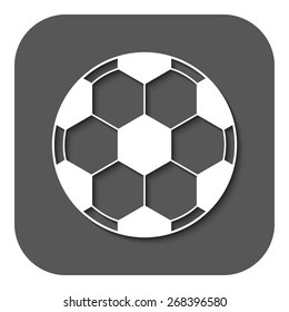 The football icon. Soccer symbol. Flat Vector illustration. Button