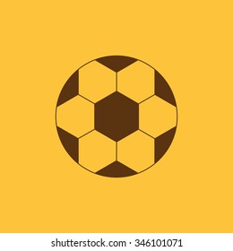 The football icon. Soccer symbol. Flat Vector illustration