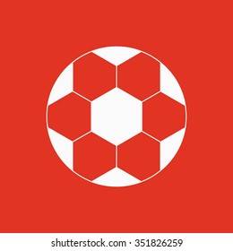 The football icon. Soccer symbol. Flat Vector illustration