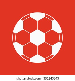 The football icon. Soccer symbol. Flat Vector illustration