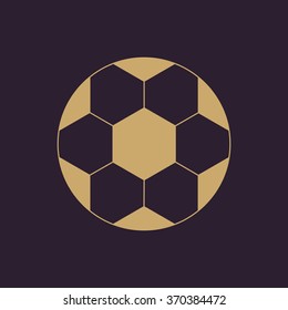 The football icon. Soccer symbol. Flat Vector illustration