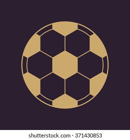 The football icon. Soccer symbol. Flat Vector illustration