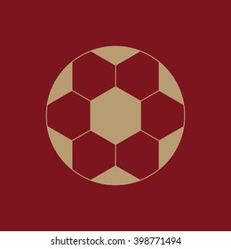 The football icon. Soccer symbol. Flat Vector illustration