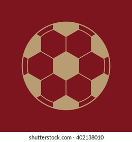 The football icon. Soccer symbol. Flat Vector illustration