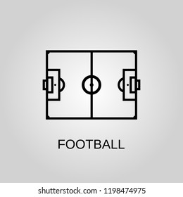 Football icon. Football symbol. Flat design. Stock - Vector illustration.