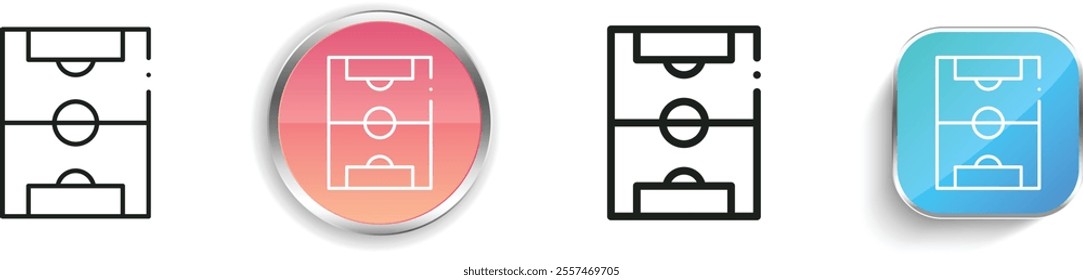 football icon. Thin Linear, Regular and Button Style Design Isolated On White Background