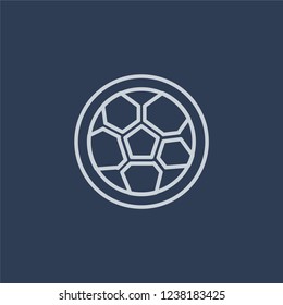 Football icon. Trendy flat vector line Football icon on dark blue background from sport collection. 
