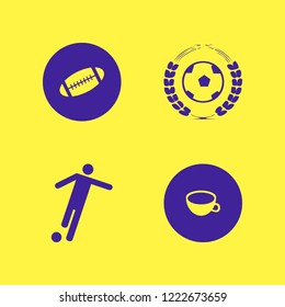 football icon. football vector icons set football game, cup, football player and rugby ball