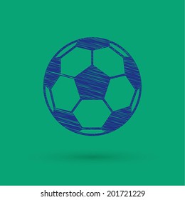 Football icon. Vector illustration.