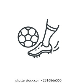 Icono de fútbol, ilustración vectorial de fútbol