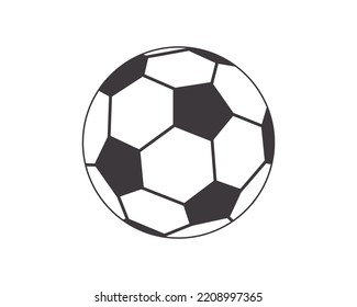 Icono de fútbol. Ilustración vectorial de estilo plano aislada en fondo blanco.