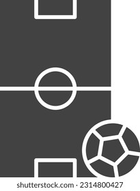 Imagen vectorial de icono de fútbol. Adecuado para aplicaciones web móviles y medios de impresión.