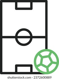 Imagen vectorial de icono de fútbol. Adecuado para aplicaciones web móviles y medios de impresión.