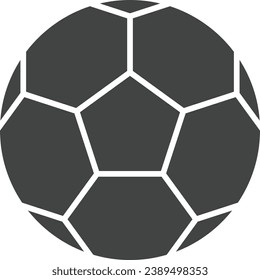 Imagen vectorial de icono de fútbol. Adecuado para aplicaciones web móviles y medios de impresión.
